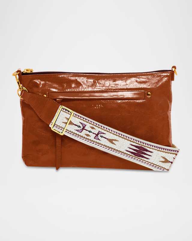 Nessah Zip Leather Crossbody Bag
